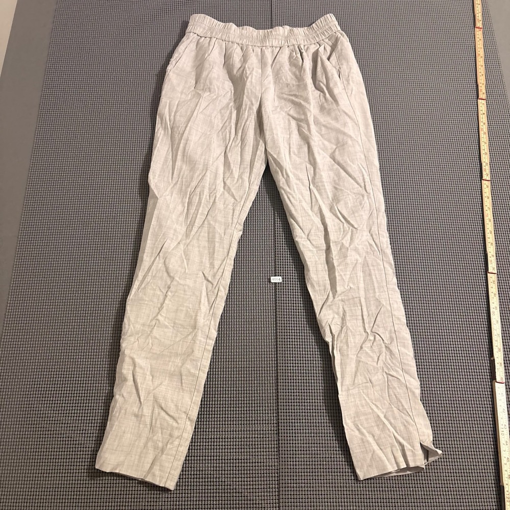 J.Crew Womens Size 4 Light Gray Elastic Waist Textured Pull On Pants